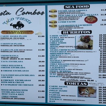 Taco Fiesta - Menu - Mexican Near Me - San Diego, California Taco Fiesta - Menu - Mexican Near Me - San Diego, California