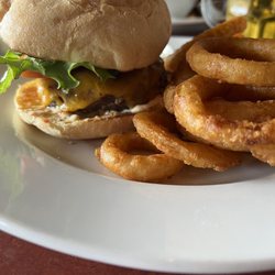 Salt Spring Inn - Burger and onion rings