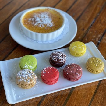 Le Garage - Creme brûlée and macarons - French Near Me - Sausalito, California Le Garage - Creme brûlée and macarons - French Near Me - Sausalito, California