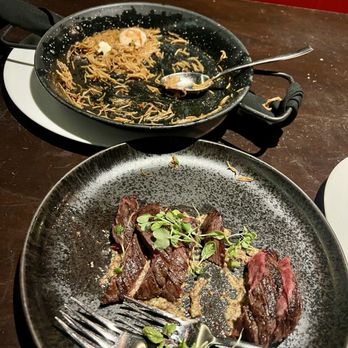 Bazaar Meat by José Andrés - Skirt steak and shrimp Rossejat - Steakhouses Near Me - Las Vegas, Nevada