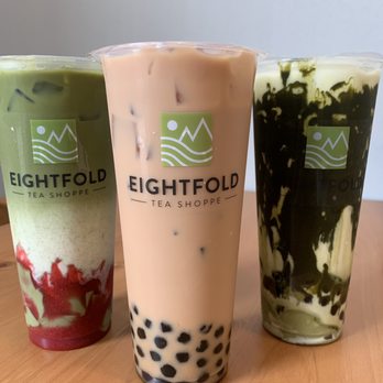 Eightfold Tea Shoppe - Raspberry Matcha, Signature Milk Tea, Deep Matcha (includes matcha syrup, boba, matcha pudding) - Bubble Tea Near Me - Costa Mesa, California Eightfold Tea Shoppe - Raspberry Matcha, Signature Milk Tea, Deep Matcha (includes matcha syrup, boba, matcha pudding) - Bubble Tea Near Me - Costa Mesa, California