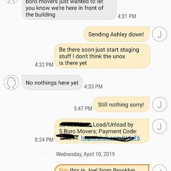 5 Boro Movers - Message to Eric - nothing returned. - Movers Near Me 5 Boro Movers - Message to Eric - nothing returned. - Movers Near Me