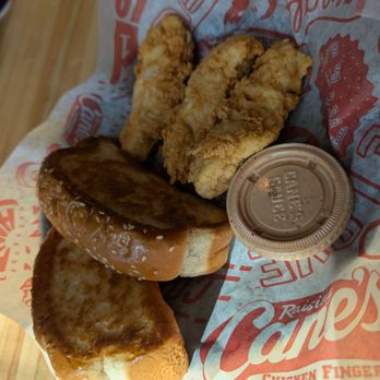 Raising Cane's Chicken Fingers - 3 piece combo no fries, extra toast - Chicken Shop Near Me - Riverside, California Raising Cane's Chicken Fingers - 3 piece combo no fries, extra toast - Chicken Shop Near Me - Riverside, California