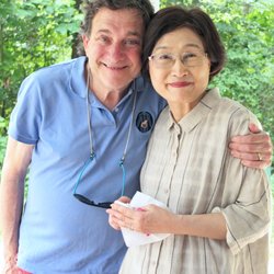 Kenneth R Mirkin , MD - GANV Founder, and Clinical researcher, Dr. Kenneth Mirkin hugs long time colleague Business Mgr. & friend, Jin, at the 2019 Picnic