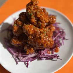 Mukja Korean Barbeque - Korean Style Fried Chicken Sweet & Spicy, crispy and the perfect amount of sauce!