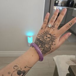 My purple bangle! I love it, and I like that it feels cool on my skin My purple bangle! I love it, and I like that it feels cool on my skin