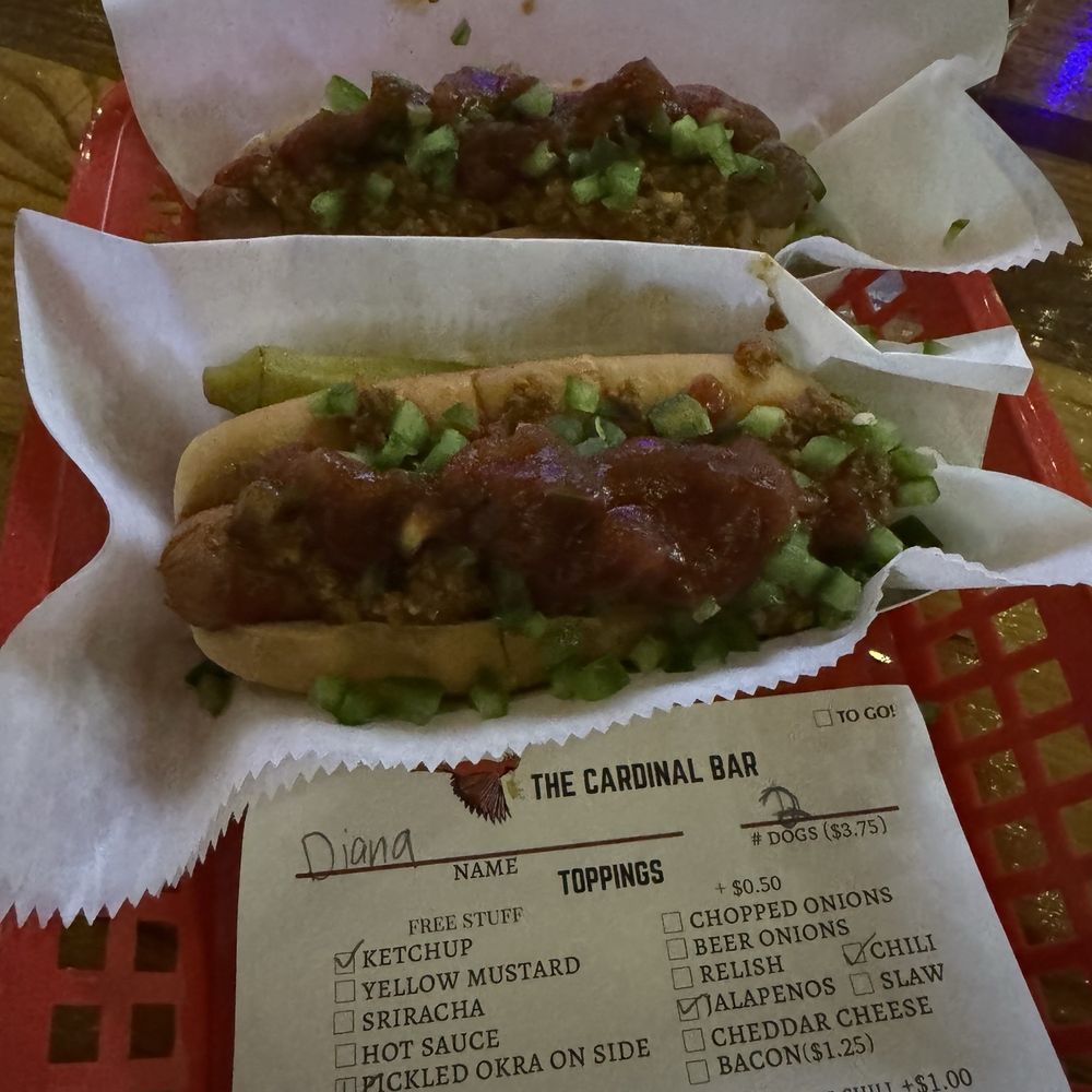 The Cardinal Bar - Made to order hotdogs! - February 2026 - Hot Dogs Near Me - Raleigh, North Carolina The Cardinal Bar - Made to order hotdogs! - February 2026 - Hot Dogs Near Me - Raleigh, North Carolina