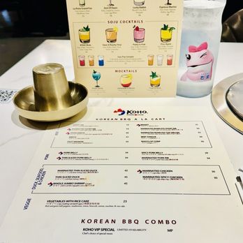 Koho Korean BBQ House - Beautiful drink menu - Korean Near Me - Hanover, Maryland Koho Korean BBQ House - Beautiful drink menu - Korean Near Me - Hanover, Maryland