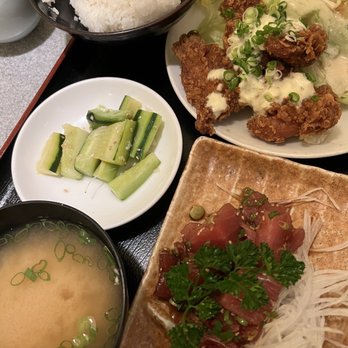Gombei - Fried chicken & tuna poke plate - Japanese Near Me - San Jose, California Gombei - Fried chicken & tuna poke plate - Japanese Near Me - San Jose, California
