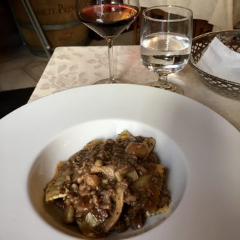 Bilacus - Pasta special with mushrooms & chestnuts -- divine! - Italian Near Me - Bellagio, Colorado