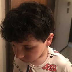 Medium Mullet little boys haircut.
in Jenks, Oklahoma 
hair salon.