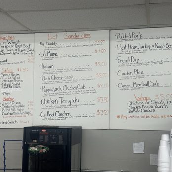 The Sugar Shak - Menu board - Sandwiches Near Me - Medford, Oklahoma
