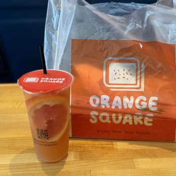 Orange Square - Cupertino - A36. Fresh Grapefruit Green Tea - Taiwanese Near Me - Cupertino, California Orange Square - Cupertino - A36. Fresh Grapefruit Green Tea - Taiwanese Near Me - Cupertino, California