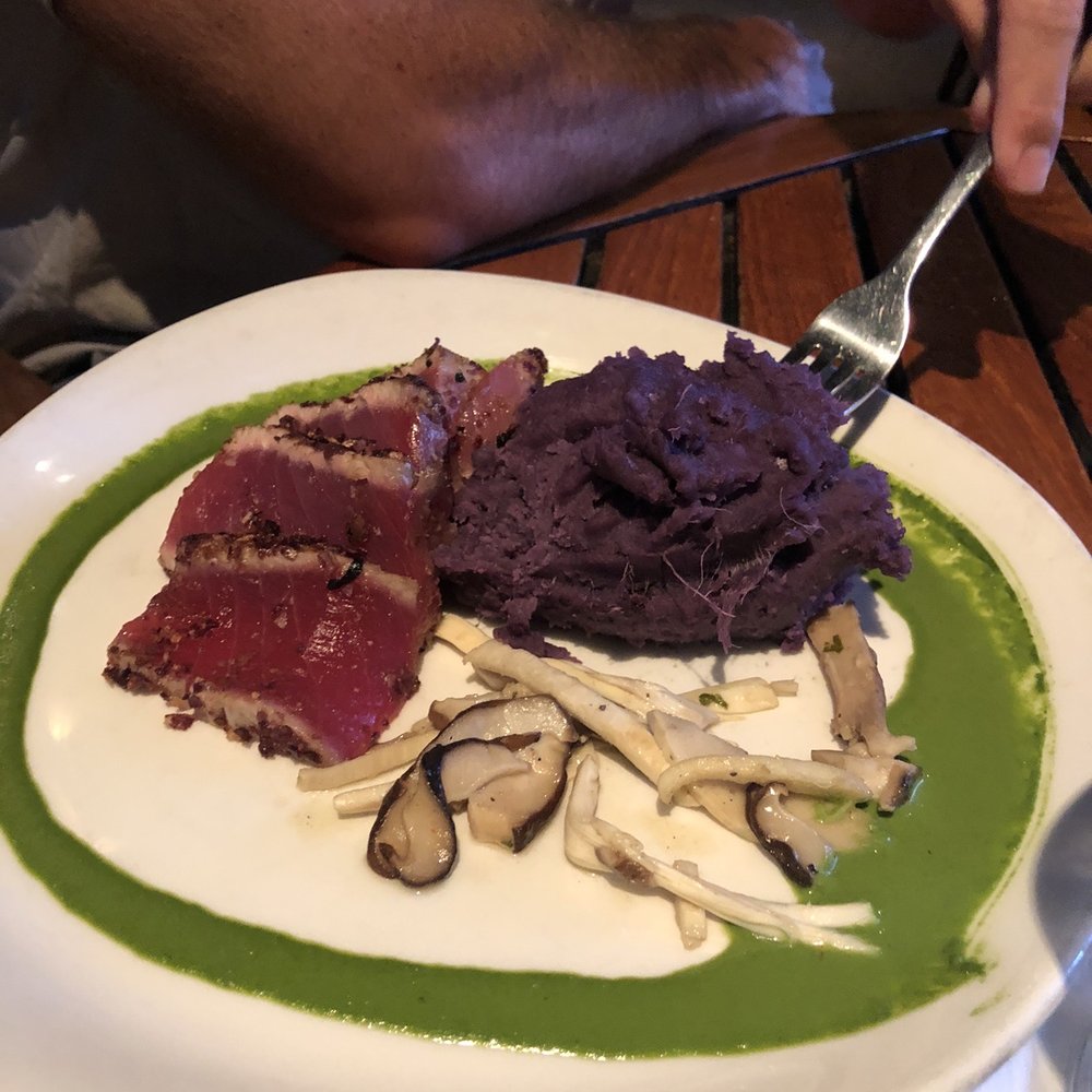 Keoki's Paradise - Ahi with Ube - Seafood Near Me - Koloa, Hawaii