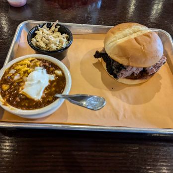 Jack's BBQ - Bellevue - Brisket sandwich with side of chili. Breakfast of champions. - Cocktail Bars Near Me - Redmond, Washington Jack's BBQ - Bellevue - Brisket sandwich with side of chili. Breakfast of champions. - Cocktail Bars Near Me - Redmond, Washington