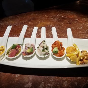 Jaguar Restaurant - Coconut Grove - Ceviche sampler $16 - Latin American Near Me - Miami, Florida