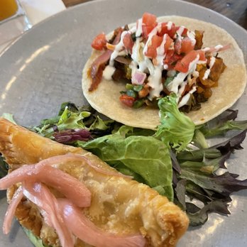 Yollah Social Kitchen & Garden - Vegetable Empanada and Vegetable Taco - Latin American Near Me - Macon, Georgia Yollah Social Kitchen & Garden - Vegetable Empanada and Vegetable Taco - Latin American Near Me - Macon, Georgia
