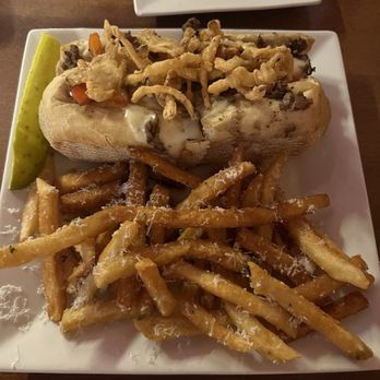 Boojum Brewing - Philly cheese steak with truffle fries - American Near Me - Waynesville, North Carolina Boojum Brewing - Philly cheese steak with truffle fries - American Near Me - Waynesville, North Carolina
