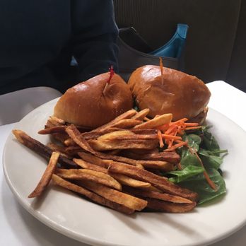 Hemmingway's Bistro - Whitefish sandwich with fresh salad and fries- a tiny bit over done on the fries but still good. - Breakfast & Brunch Near Me - Oak Park, Illinois Hemmingway's Bistro - Whitefish sandwich with fresh salad and fries- a tiny bit over done on the fries but still good. - Breakfast & Brunch Near Me - Oak Park, Illinois