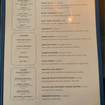 Spoon and Stable - Brunch Menu (Front) - New American Near Me - Minneapolis, Minnesota
