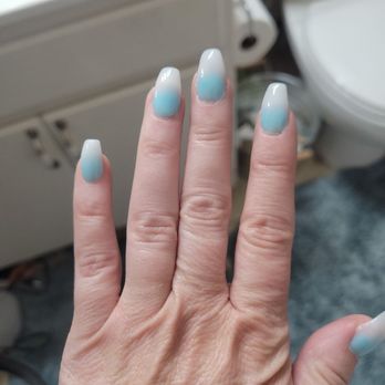 Bella Nails & Spa - My "ombre" acrylic set. It's a reverse colored French not ombre. - Skin Care Near Me - Escondido, California
