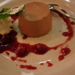 Milk chocolate mousse with sour cherries