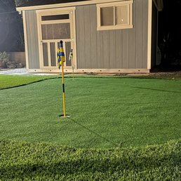 Putting green installed by ITH Landscape. *Flags purchased separately.