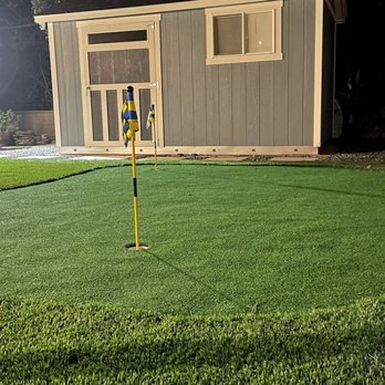 ITH Landscape - Putting green installed by ITH Landscape. *Flags purchased separately. - Landscaping Near Me