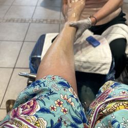 Pedicure time! Got to make those toes pretty again!