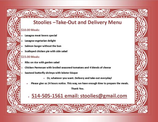 Menu photo 1 Stoolies Coffee House Sainte-Anne-de-Bellevue, QC Menu photo 1 Stoolies Coffee House Sainte-Anne-de-Bellevue, QC