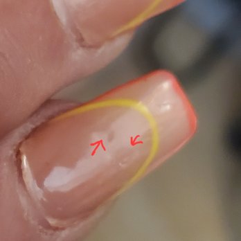 Lecheta Nail Bar - Those dips are the bumps in my nails. - Nail Salons Near Me - Bellflower, California Lecheta Nail Bar - Those dips are the bumps in my nails. - Nail Salons Near Me - Bellflower, California