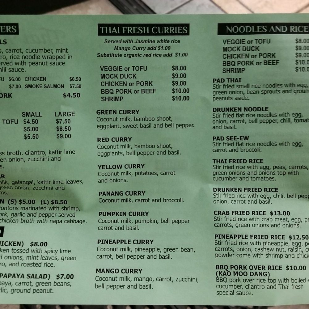 Thai Fresh - Menu - Thai Near Me - Chula Vista, California Thai Fresh - Menu - Thai Near Me - Chula Vista, California