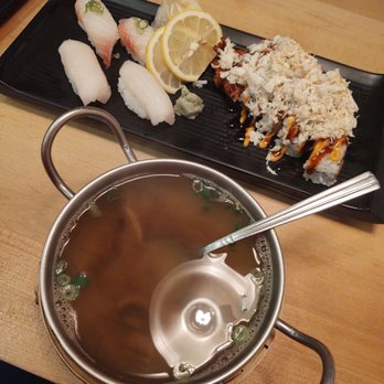 Sushi Jin Next Door - Mushroom ginger soup, najiri and crab with lobster roll.. delicious eats. - Sushi Bars Near Me - Woodbridge, Virginia