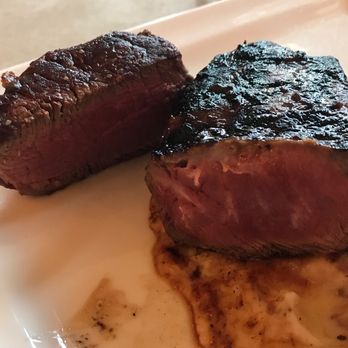 Old Fields - 10 oz flat iron and 8 oz filet we shared. - Steakhouses Near Me - Greenlawn, New York