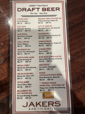 Menu photo 4 Jakers Bar and Grill Pocatello, ID Menu photo 4 Jakers Bar and Grill Pocatello, ID