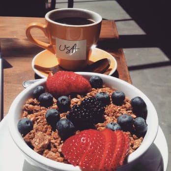 Devocion - Granola parfait, and an Americano coffeee - Coffee & Tea Near Me - Brooklyn, New York Devocion - Granola parfait, and an Americano coffeee - Coffee & Tea Near Me - Brooklyn, New York