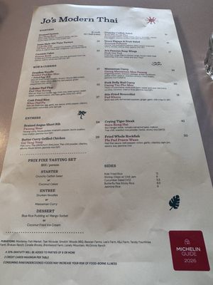 Menu photo 1 Jo's Modern Thai Oakland, CA Menu photo 1 Jo's Modern Thai Oakland, CA