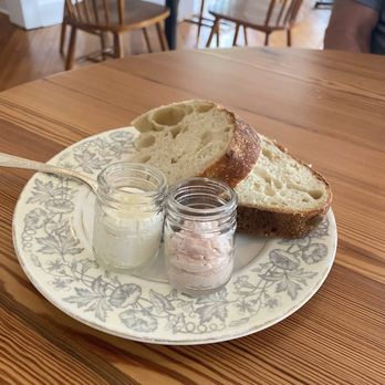 Heirloom - Bread and two types of fresh butter. One was regular butter and was a strawberry butter - New American Near Me - Lewes, Delaware
