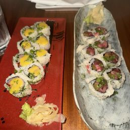 Yellowfin sushi and toro toro sushi Yellowfin sushi and toro toro sushi