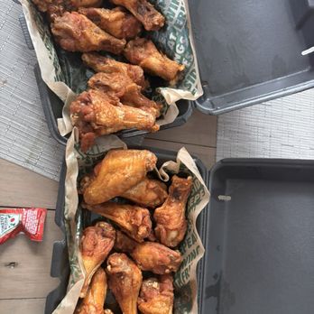 Wingstop - 1 flat wing out of 20 wings. - Chicken Wings Near Me - Medford, New York
