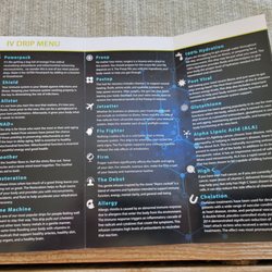 The Dripbar - IV Drip Menu