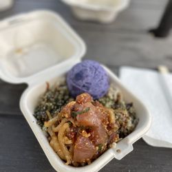 Paakai Poke & Deli - Umami poke and coconut ube side