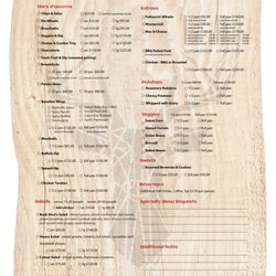 Buck Shots Bar and Grill - Banquet Menu