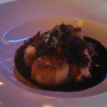 Ocean Prime - Shredded short ribs, mashed potatoes, and scallops. - Seafood Near Me - Tampa, Florida Ocean Prime - Shredded short ribs, mashed potatoes, and scallops. - Seafood Near Me - Tampa, Florida
