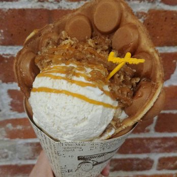 Kow Kow - Apilly Ever After: apple cider waffle, vanilla ice cream, apple crumble, salted caramel drizzle - Ice Cream & Frozen Yogurt Near Me - Providence, Rhode Island