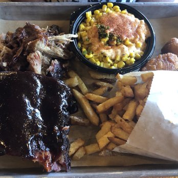 Q-BBQ - 2 meat platter - Barbeque Near Me - La Grange, Illinois Q-BBQ - 2 meat platter - Barbeque Near Me - La Grange, Illinois