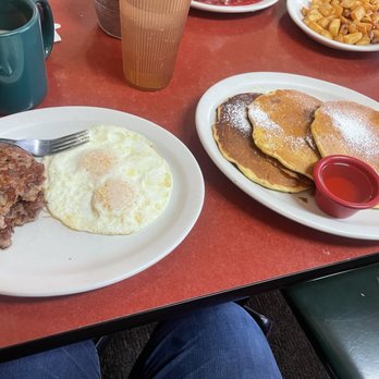 The Egg Factory - Lemon Poppy Seed Pancakes Blue Ribbon Combo - Breakfast & Brunch Near Me - Nampa, Idaho The Egg Factory - Lemon Poppy Seed Pancakes Blue Ribbon Combo - Breakfast & Brunch Near Me - Nampa, Idaho