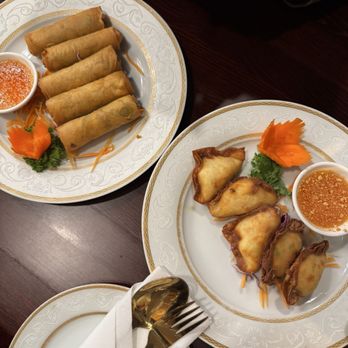 Thai Villa Cuisine - 5. Crab Rangoon 2. Thai Spring Rolls - Thai Near Me - Fishers, Indiana Thai Villa Cuisine - 5. Crab Rangoon 2. Thai Spring Rolls - Thai Near Me - Fishers, Indiana