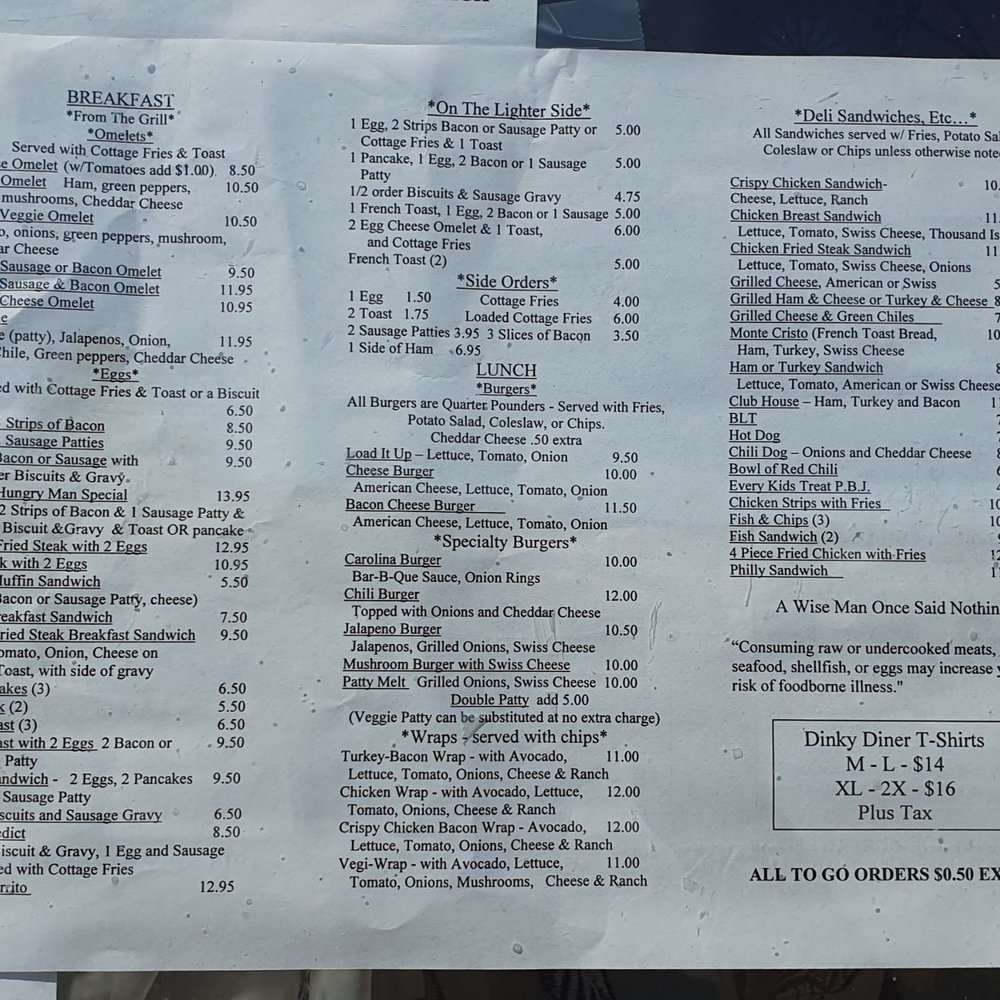 Dinky Diner - Menu part 3 - Breakfast & Brunch Near Me - Goldfield, Nevada Dinky Diner - Menu part 3 - Breakfast & Brunch Near Me - Goldfield, Nevada