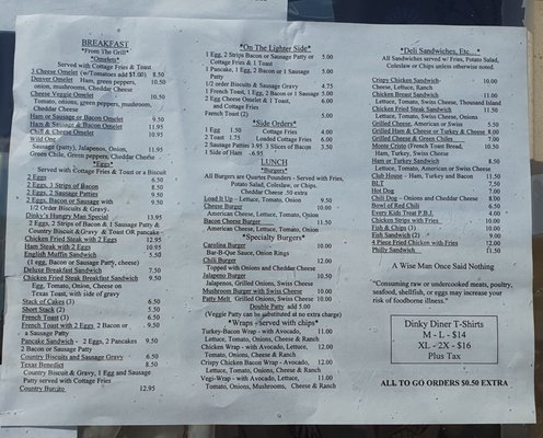 Menu photo 2 Dinky Diner Goldfield, NV